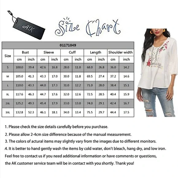 Beautiful Bohemian light weight top - Picture 6 of 6